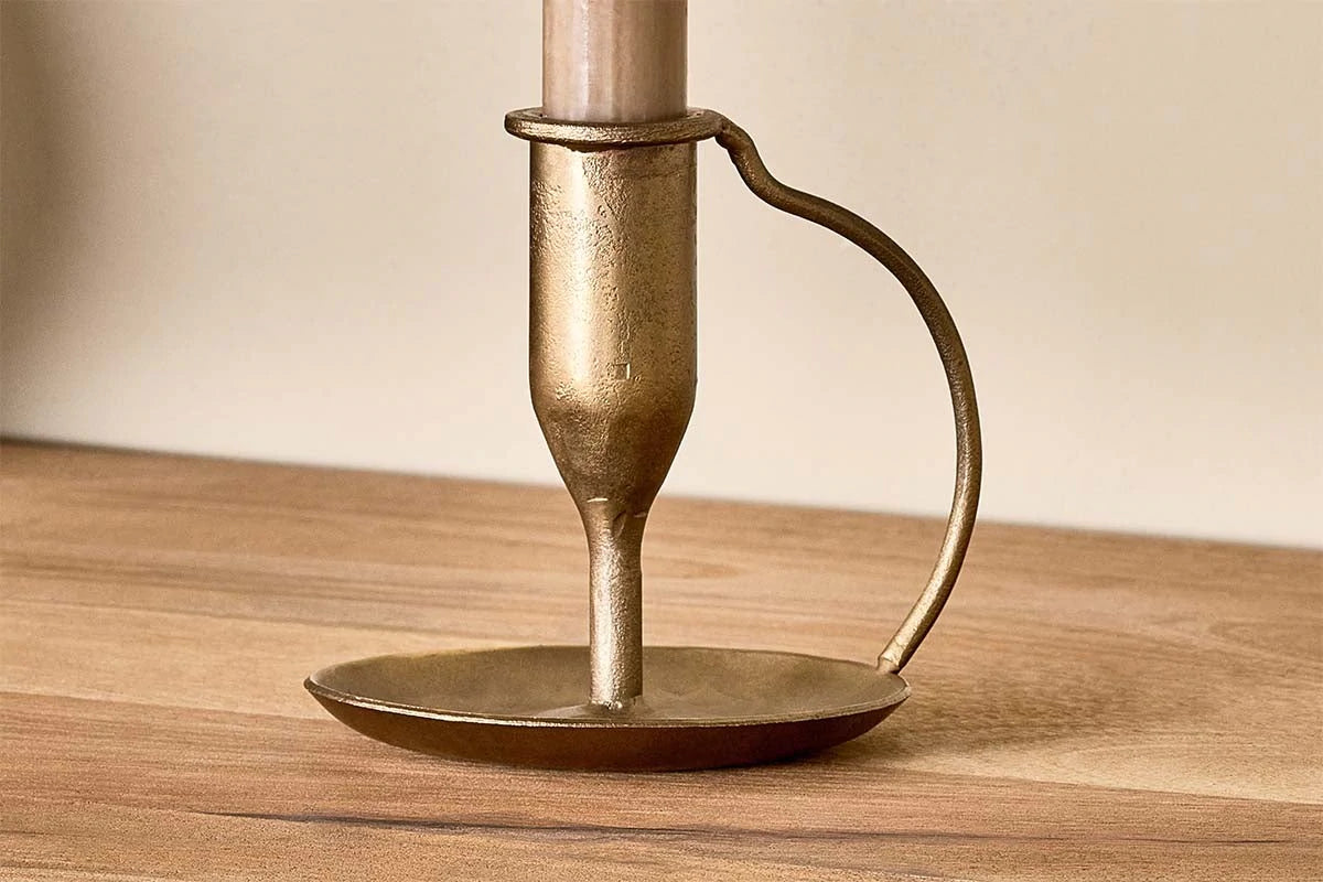 Ada Iron Candlestick - Antique Brass