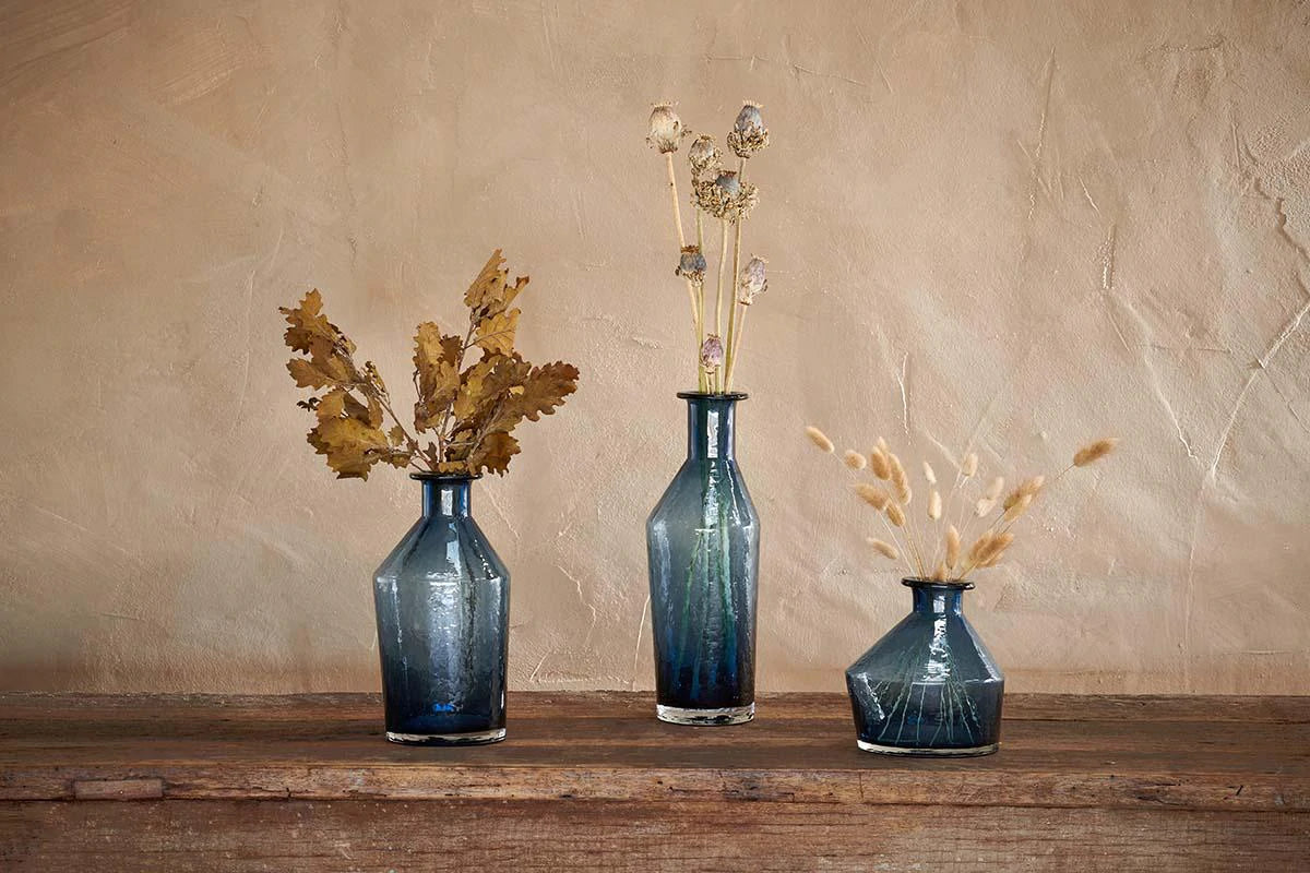 Zaani Glass Vase - Indigo Large