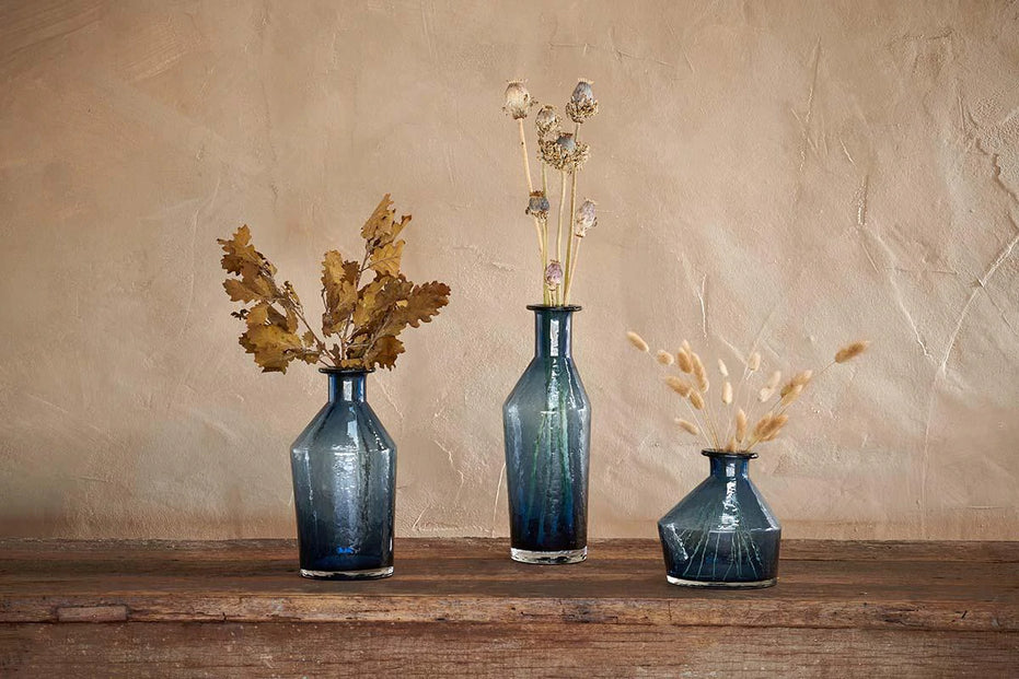 Zaani Glass Vase - Indigo Large