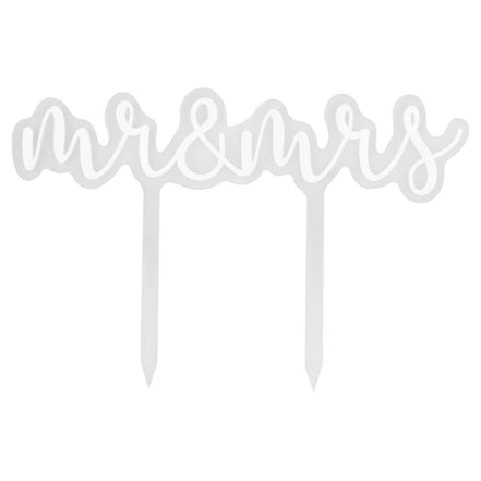 Mr + Mrs Acrylic Cake Topper