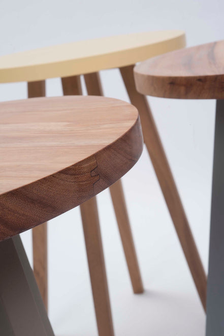 Tenby Ø40cm Table- (Shale) Grey/Natural