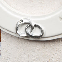 White Resin Hanging Wedding Horse Shoe